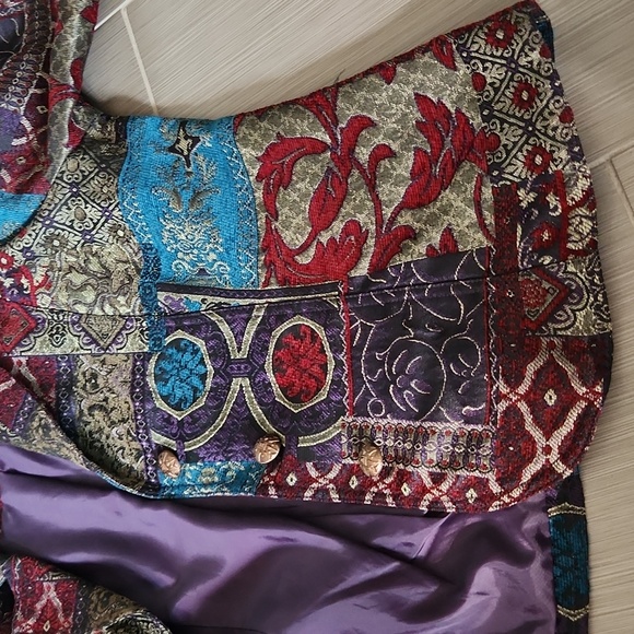 E L C C Geometric Jacquard Blazer Size L - Picture 16 of 17